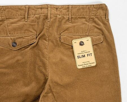 WORKERS(ワーカーズ)～Officer Trousers Slim, Type 3 Corduroy Light Brown～
