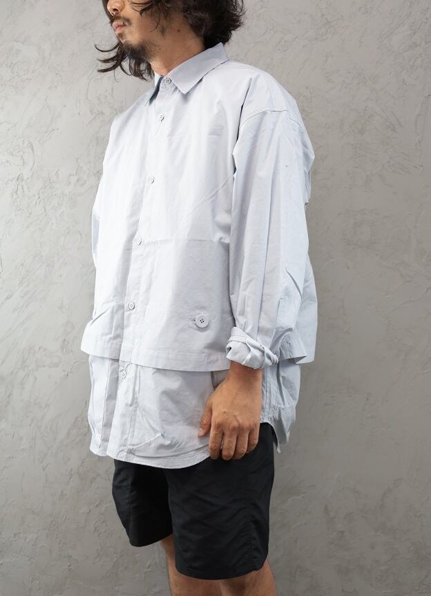 COMFY(コムフィ)～NEWSPAPER SHIRTS SMOKE BLUE～