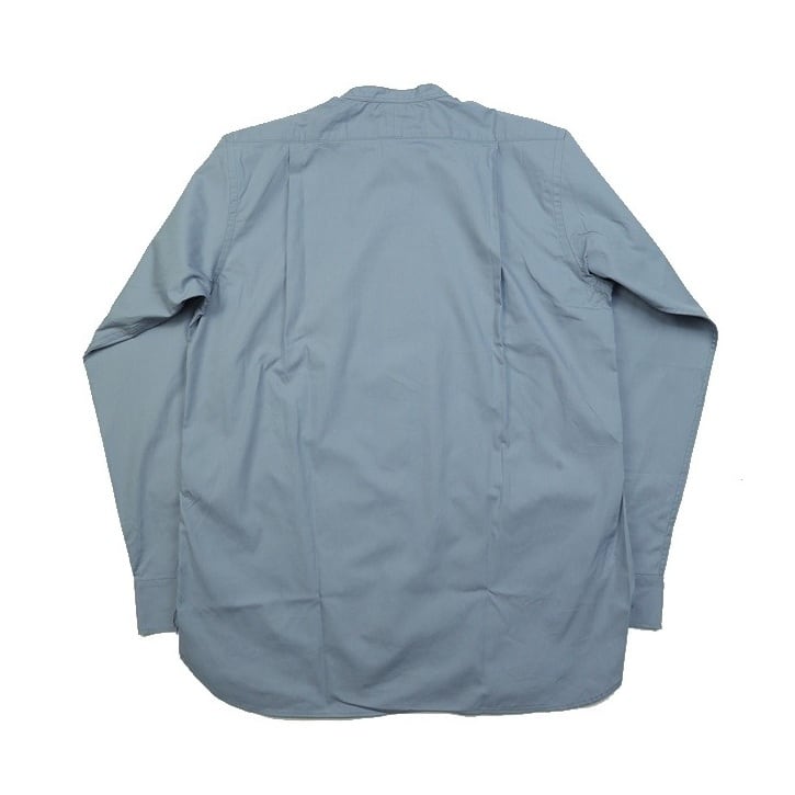 WORKERS(ワーカーズ)～Band Collar Shirt, Poplin, Blue Grey～