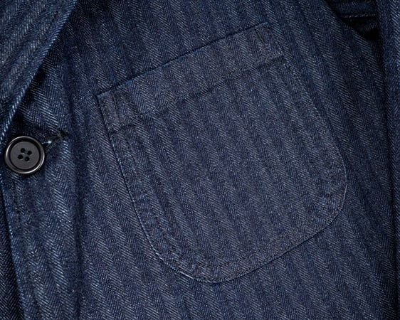 WORKERS(ワーカーズ)～Lounge Jacket, Indigo Herringbone～