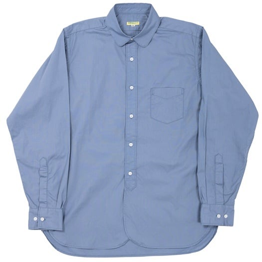WORKERS(ワーカーズ)～Round Collar Shirt, Poplin, Blue Grey～