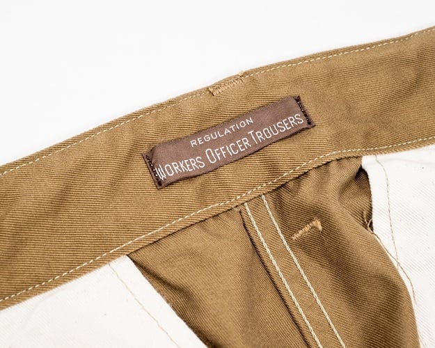 WORKERS(ワーカーズ)～Officer Trousers, Regular Fit, USMC Khaki, 10 oz Chino～