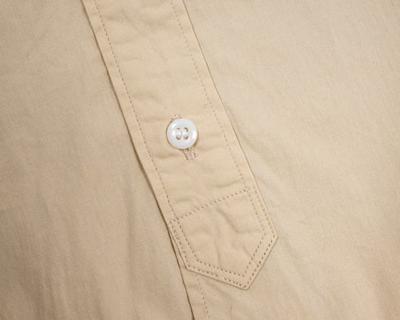 WORKERS(ワーカーズ)～Round Collar Shirt, Poplin, Beige～