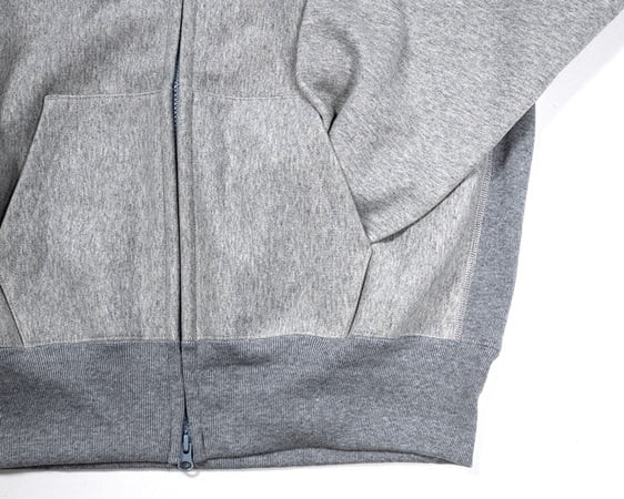 WORKERS(ワーカーズ)～Trico Tag Sweat, Full Zip Parka Grey～