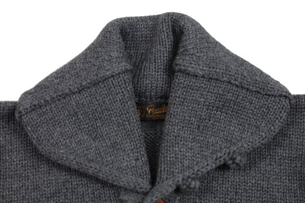 "TURNED DOWN COLLAR" SWEATER COAT