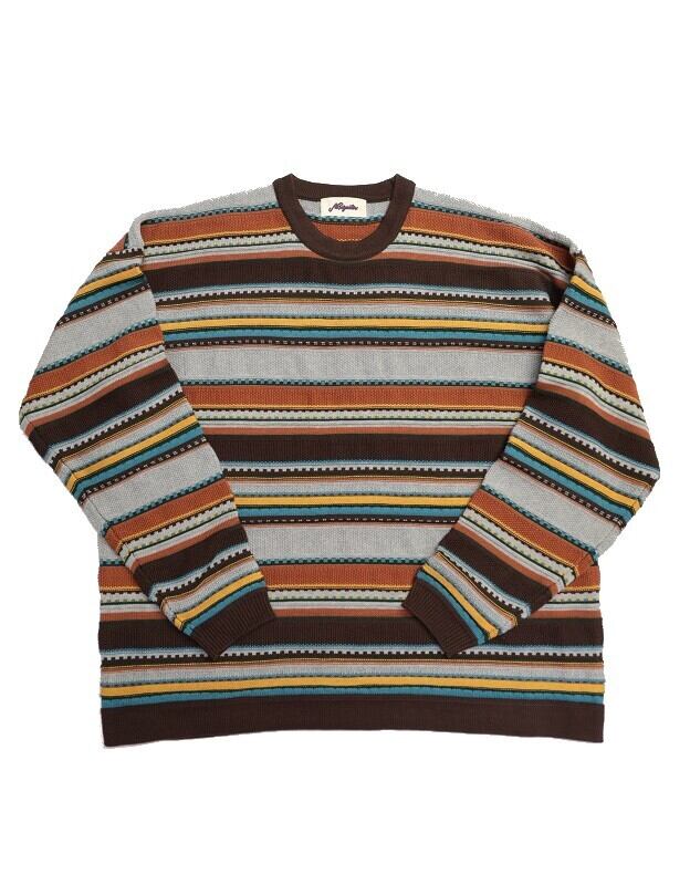 Nasngwam(ナスングワム)～90's BORDER KNIT GREY～