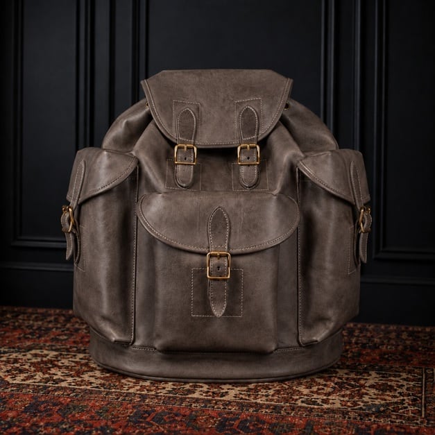 VASCO(ヴァスコ)～LEATHER ARMY RUCKSACK GRAY～