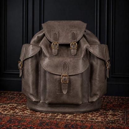 VASCO(ヴァスコ)～LEATHER ARMY RUCKSACK GRAY～