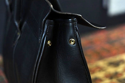 VASCO(ヴァスコ)～LEATHER SADDLE TOTE BAG BLACK～