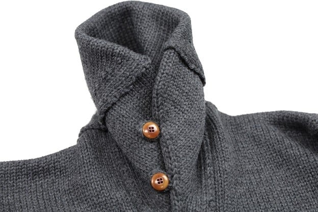 "TURNED DOWN COLLAR" SWEATER COAT