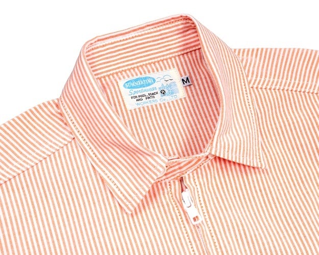 WORKERS(ワーカーズ)～Swing Top, Supima OX, Orange Stripe～
