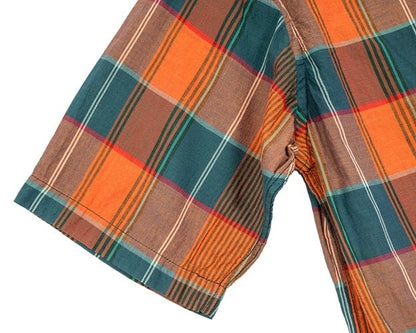 WORKERS(ワーカーズ)～Open Collar Shirt, Orange Madras～