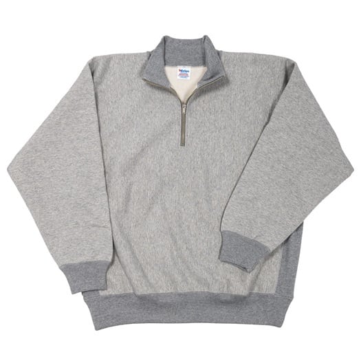 WORKERS(ワーカーズ) Trico Tag Sweat, Half Zip, Grey～