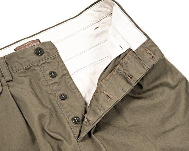 WORKERS(ワーカーズ)～Officer Trousers, 2 Tuck, 8 oz Hunter Green Chino～