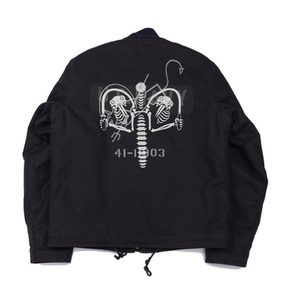 FREEWHEELERS(フリーホイーラーズ)～"KNUCKLE BONES" on"AAF 90thBG 400thBSQ" CIVILIAN DECK JACKET～