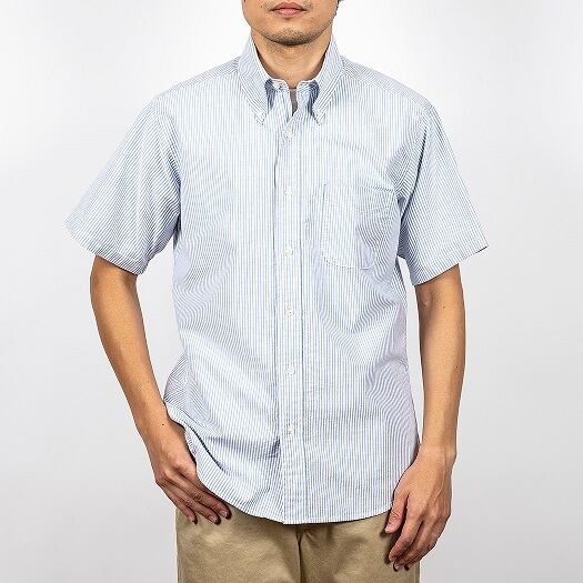 WORKERS(ワーカーズ)～Short Sleeve BD, Blue Stripe Supima OX～