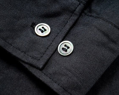 WORKERS(ワーカーズ)～Open Collar Shirt, Charcoarl Linen Cotton～