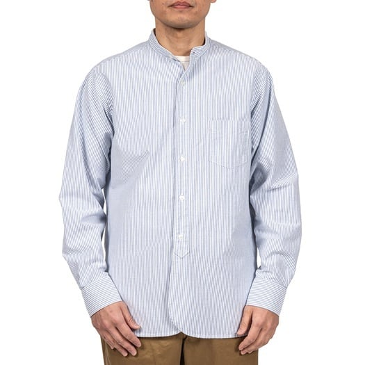 WORKERS(ワーカーズ)～Band Collar Shirt, Supima OX, Stripe～