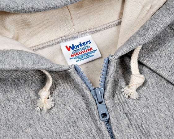 WORKERS(ワーカーズ)～Trico Tag Sweat, Full Zip Parka Grey～