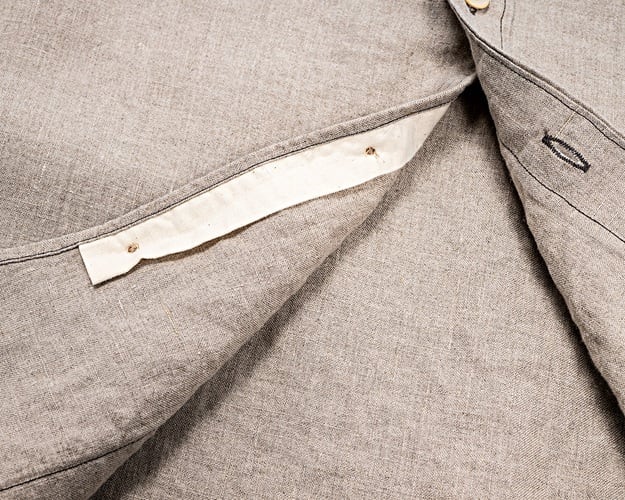 WORKERS(ワーカーズ)～Band Collar Shirt, Ecru Linen～