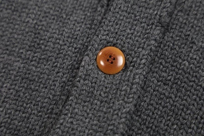 "TURNED DOWN COLLAR" SWEATER COAT