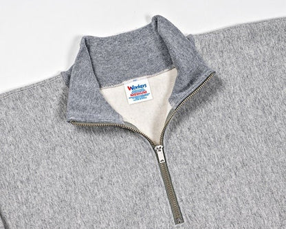 WORKERS(ワーカーズ) Trico Tag Sweat, Half Zip, Grey～