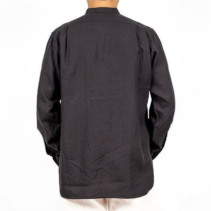 WORKERS(ワーカーズ)～Band Collar Shirt, Black Linen～