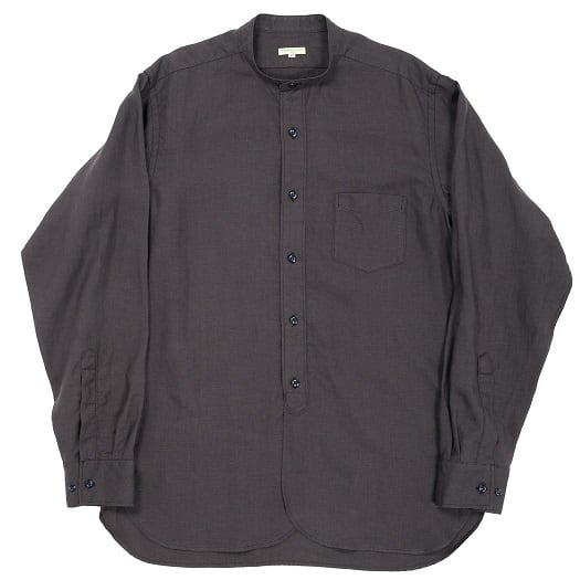 WORKERS(ワーカーズ)～Band Collar Shirt, Black Linen～