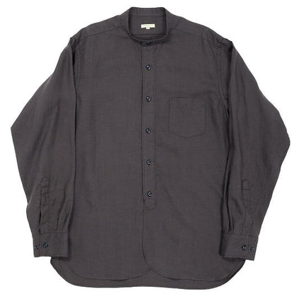 WORKERS(ワーカーズ)～Band Collar Shirt, Black Linen～