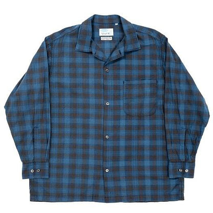 WORKERS(ワーカーズ)～Open Collar Shirt, Indigo Madras～