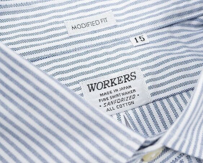 WORKERS(ワーカーズ)～Modified Wide Spread Shirt, Stripe Supima OX～