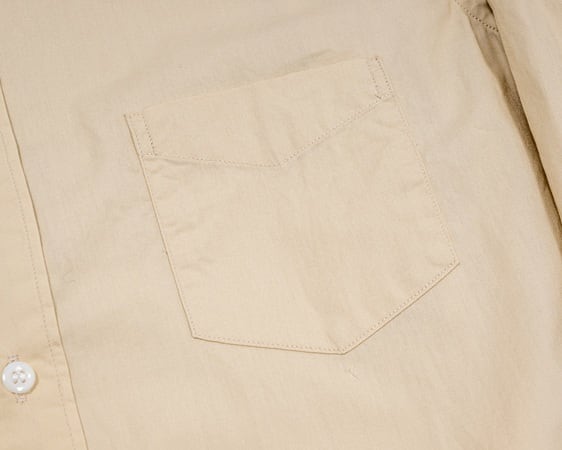 WORKERS(ワーカーズ)～Round Collar Shirt, Poplin, Beige～