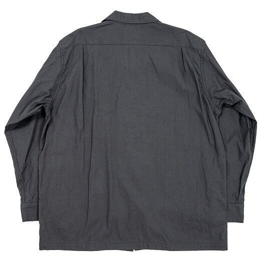 WORKERS(ワーカーズ)～Open Collar Shirt, Charcoarl Linen Cotton～