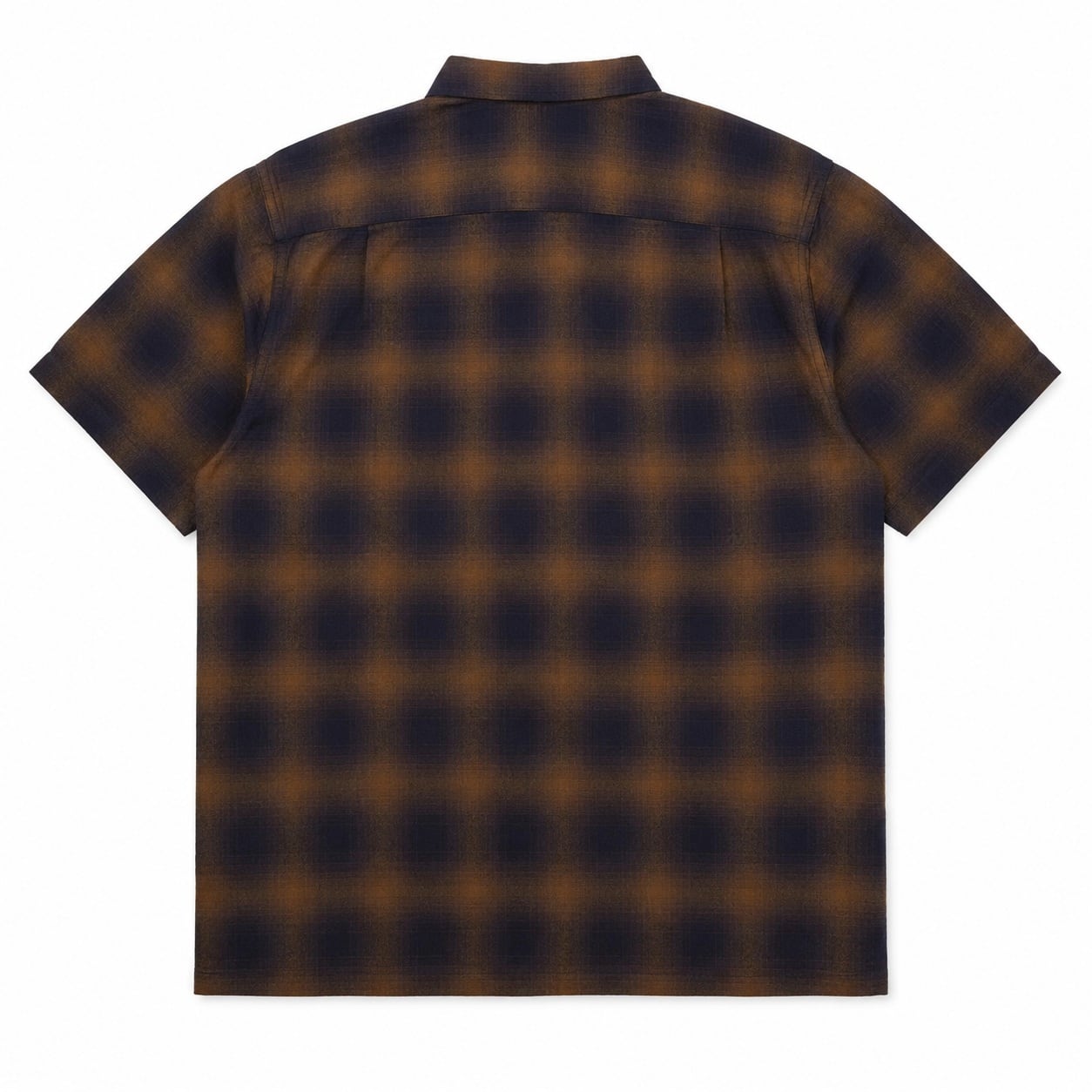 COLIMBO(コリンボ)～Modest Open Collar Shirt Brown "Indigo Ombre Check"～