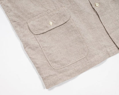 WORKERS(ワーカーズ)～Open Collar Shirt, Ecru Linen～