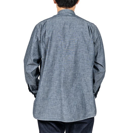 WORKERS(ワーカーズ)～Band Collar Shirt, Indigo Chambray～