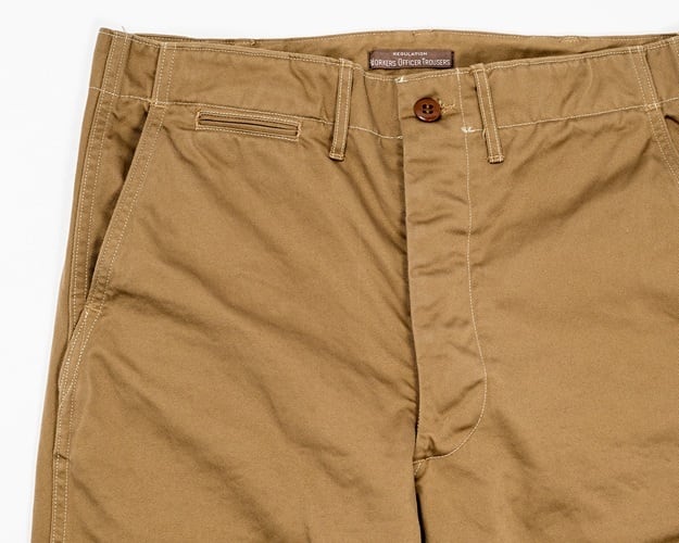 WORKERS(ワーカーズ)～Officer Trousers, Regular Fit, USMC Khaki, 10 oz Chino～