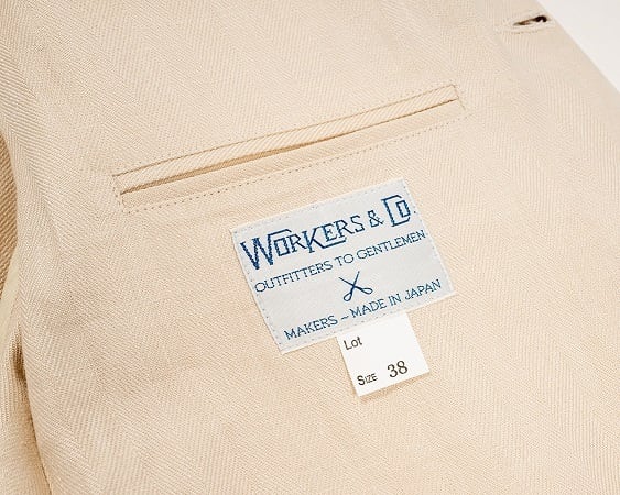 WORKERS(ワーカーズ)～IVY Blazer, French Linen Herringbone Ecru～