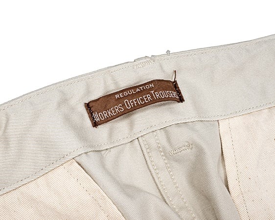 WORKERS(ワーカーズ)～Officer Trousers Slim Type2, Pearl White Chino～