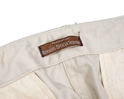 WORKERS(ワーカーズ)～Officer Trousers Slim Type2, Pearl White Chino～