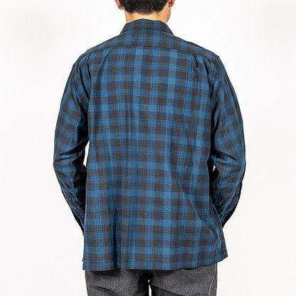 WORKERS(ワーカーズ)～Open Collar Shirt, Indigo Madras～