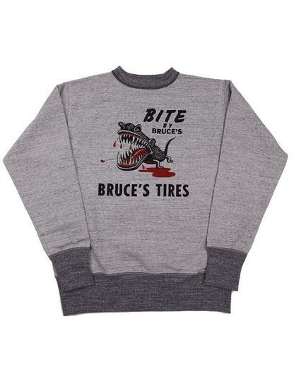 FREEWHEELERS(フリーホイーラーズ)～"BRUCE'S TIRES" CREW NECKED SWEAT SHIRT～