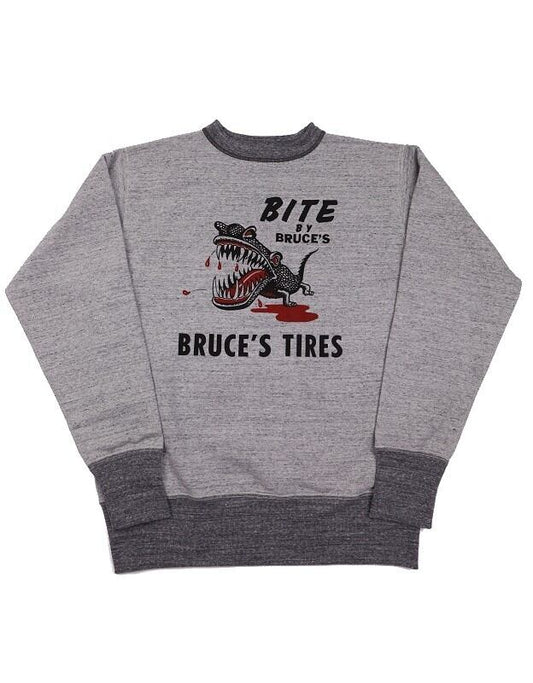 FREEWHEELERS(フリーホイーラーズ)～"BRUCE'S TIRES" CREW NECKED SWEAT SHIRT～