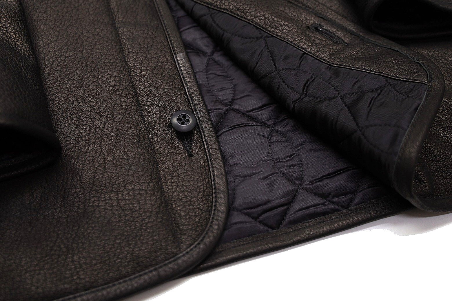 C-WORKS(シーワークス)～"Lin" Leather Liner Jacket Black～