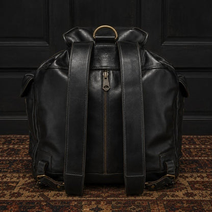 VASCO(ヴァスコ)～LEATHER ARMY RUCKSACK BLACK～
