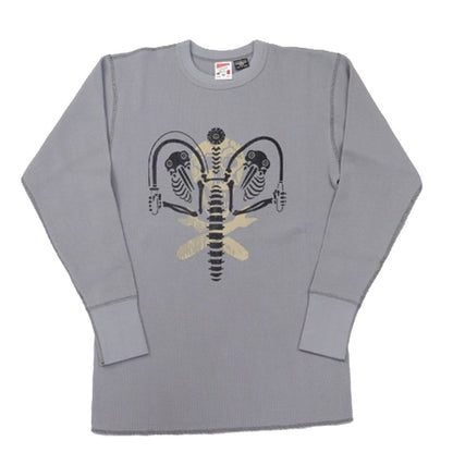 FREEWHEELERS(フリーホイーラーズ)～"KNUCKLE BONES" on "AAF 90thBG 400thBSQ" THERMAL LONG SLEEVE SHIRT～