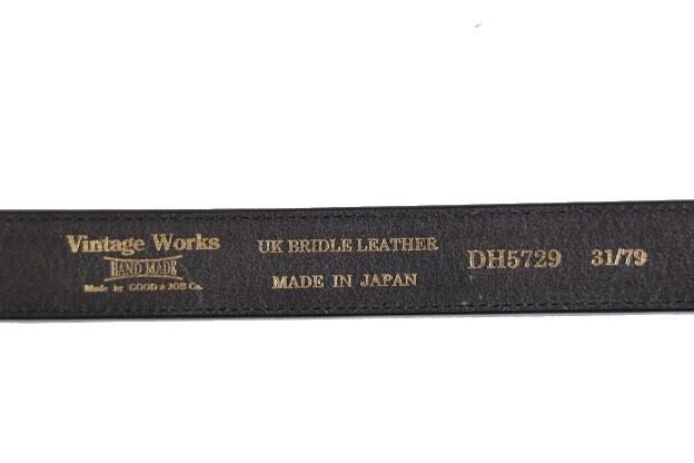 Vintage Works(ヴィンテージワークス) DH5729 ～30mm BRIDLE LEATHER BELT BLACK～