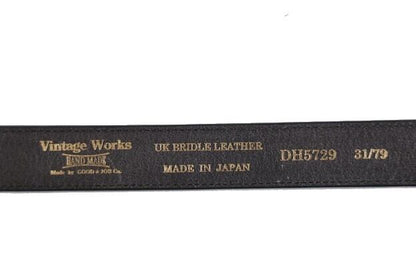 Vintage Works(ヴィンテージワークス) DH5729 ～30mm BRIDLE LEATHER BELT BLACK～