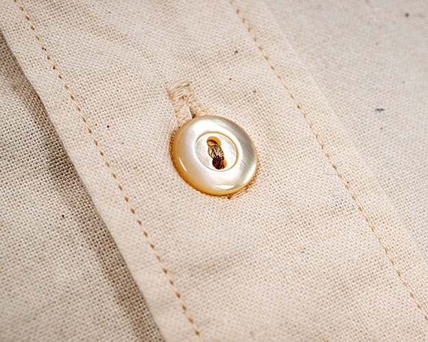 WORKERS(ワーカーズ)～Band Collar Shirt, Ecru Linen～