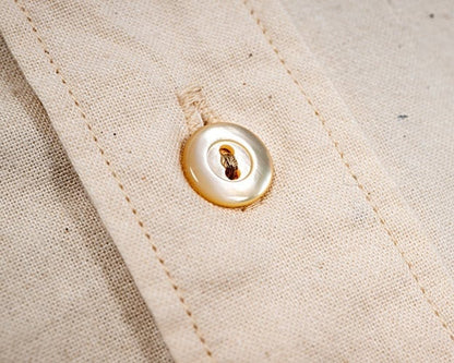 WORKERS(ワーカーズ)～Band Collar Shirt, Ecru Linen～